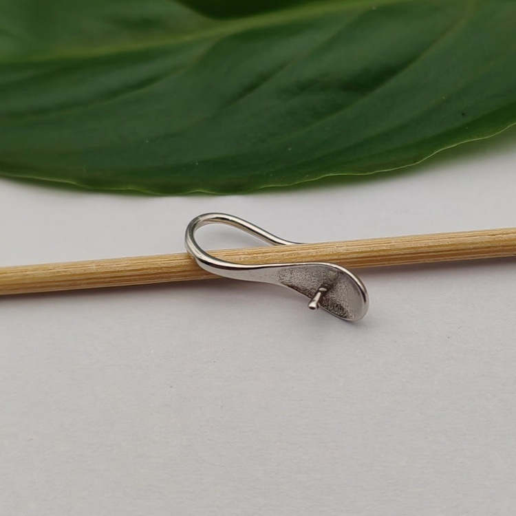 S925 hõbedane – pärliga kõrva konksud, U-kujuline ja tilgakujuline, minimalistlik puuritud disain