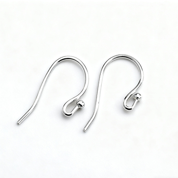 Ασημένια άγκιστρα για τα αυτιά σε σχήμα U από S925 – κεφαλή με χάντρα, εξάρτημα DIY για γυναικεία σκουλαρίκια