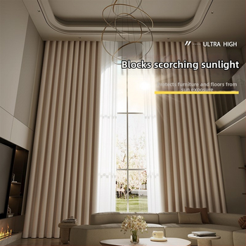 Chenille завеси за пълно затъмнение, боядисани на нишки, френски стил, за дневна, спалня, кабинет, кухня и балкон, едноцветни