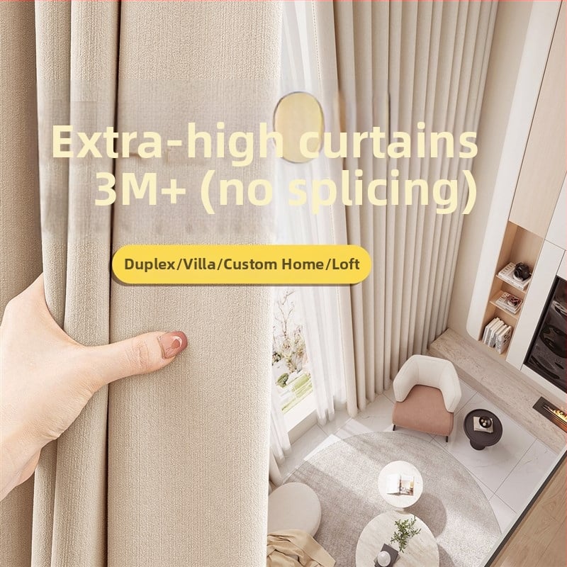 Chenille завеси за пълно затъмнение, боядисани на нишки, френски стил, за дневна, спалня, кабинет, кухня и балкон, едноцветни