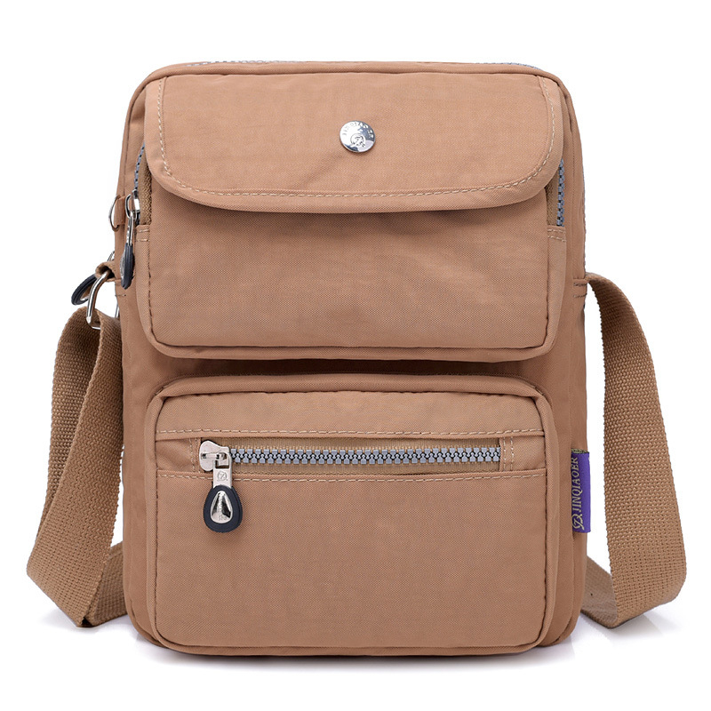 Jinqiaoer ženska nylon torbica – mala kvadratna, uspravni oblik, zatvaranje na zip, unutarnji džep sa zipom