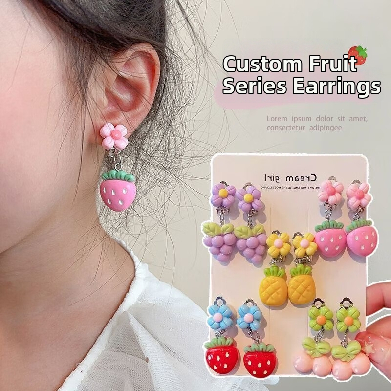 Laste kõrvaklipsud — plastikust/resiin, multikasari Printsess, käsitöö, 3–10 aastat