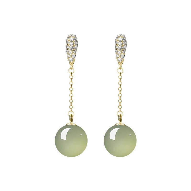 Fülbevalók – Geometriai forma, Achát anyag, Természetes stílus, Uniszex, 2025 tavasz