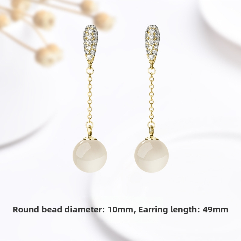 Auskari - Geometriska forma, Ahāts materiāls, Dabas stils, Unisex, Pavasaris 2025