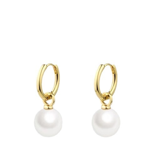 Kun Ling cercei cu perle – design minimalist, pentru femei, placare electrochimică