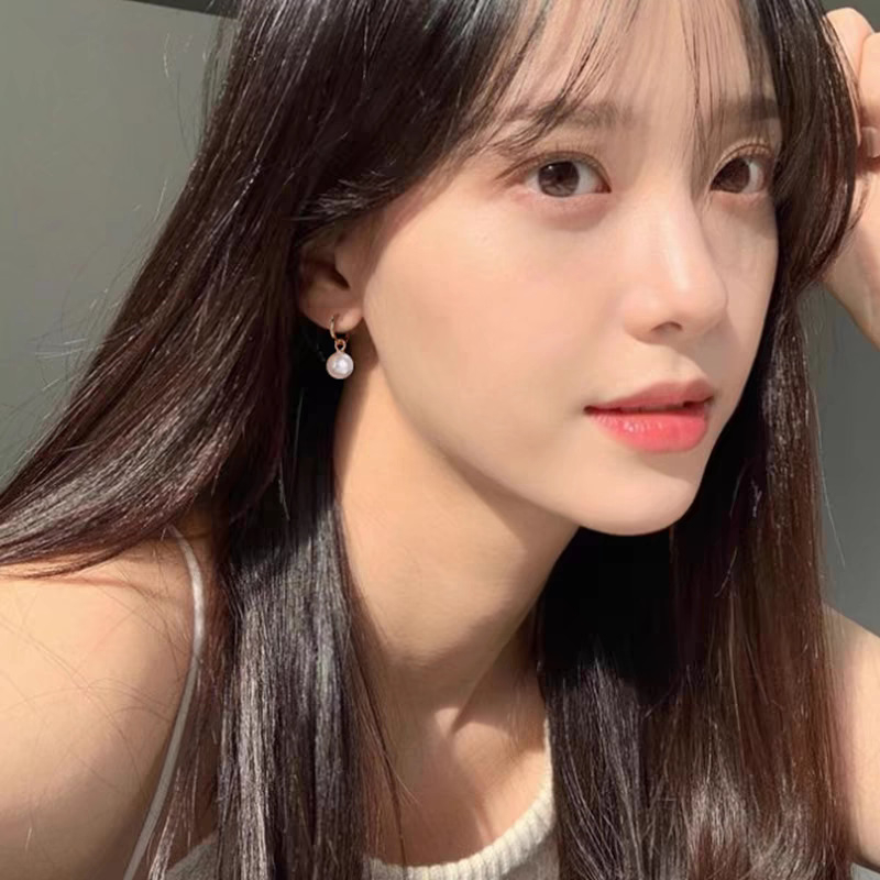 Kun Ling cercei cu perle – design minimalist, pentru femei, placare electrochimică