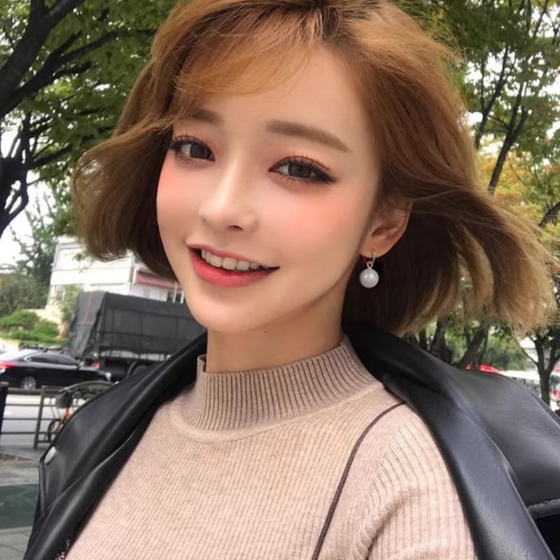 Kun Ling cercei cu perle – design minimalist, pentru femei, placare electrochimică