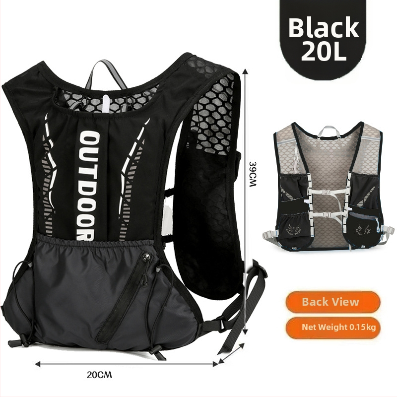 Rucsac sport ultraușor pentru ciclism și drumeții, cu bretele curbate, din nylon și căptușeală din poliester, unisex