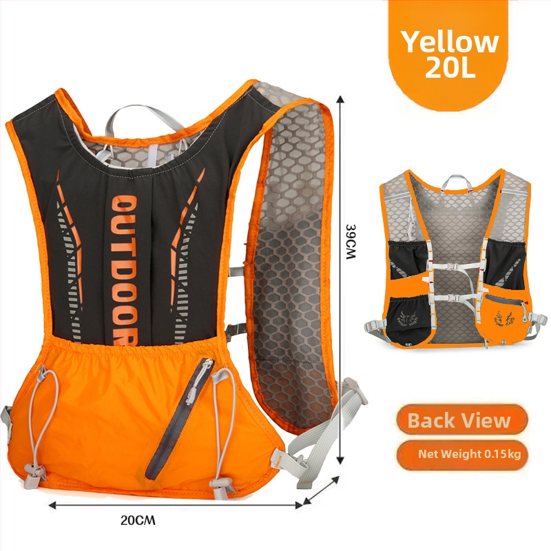 Rucsac sport ultraușor pentru ciclism și drumeții, cu bretele curbate, din nylon și căptușeală din poliester, unisex