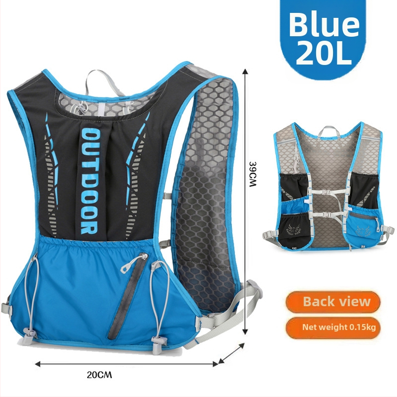 Rucsac sport ultraușor pentru ciclism și drumeții, cu bretele curbate, din nylon și căptușeală din poliester, unisex