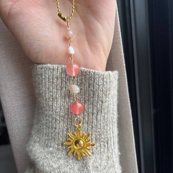 Pandantiv de mașină din cristal, ornament auto retro, model soare și lună/stele/univers, material cristal