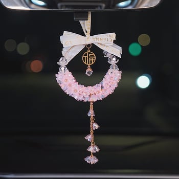 Krištalni unutarnji privjesak za automobil s motivom Lily of the Valley, dojam luksuza, prilagodljiv, ovlaštena privatna marka