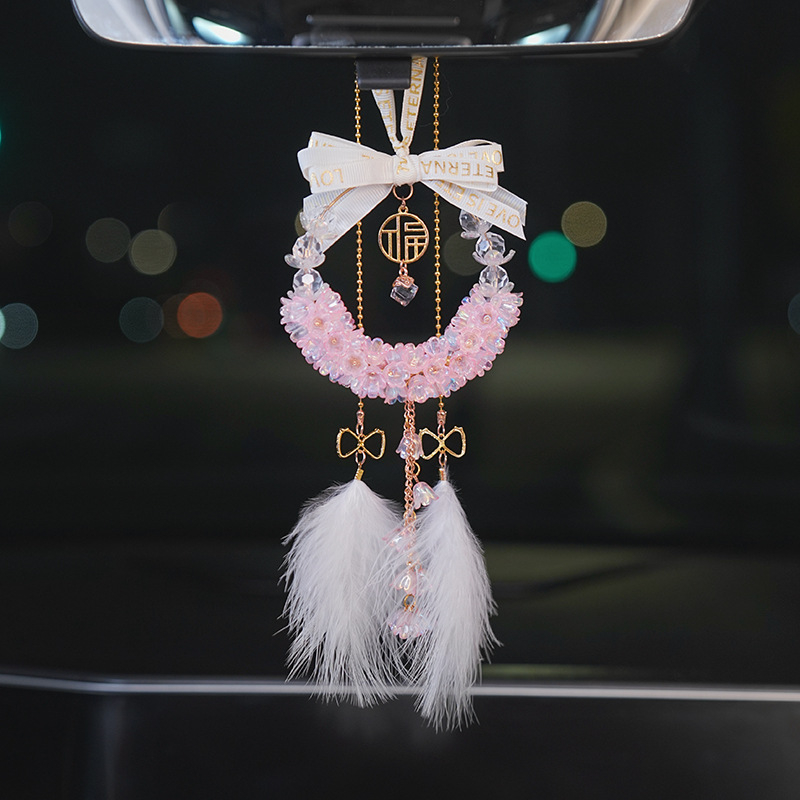 Krištalni unutarnji privjesak za automobil s motivom Lily of the Valley, dojam luksuza, prilagodljiv, ovlaštena privatna marka