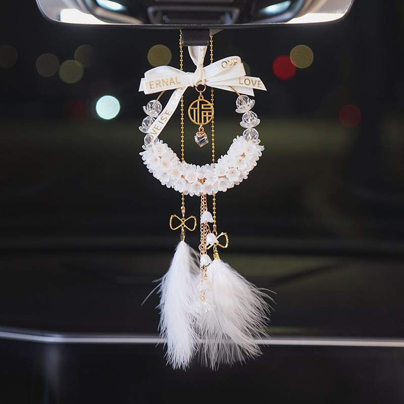 Krištalni unutarnji privjesak za automobil s motivom Lily of the Valley, dojam luksuza, prilagodljiv, ovlaštena privatna marka