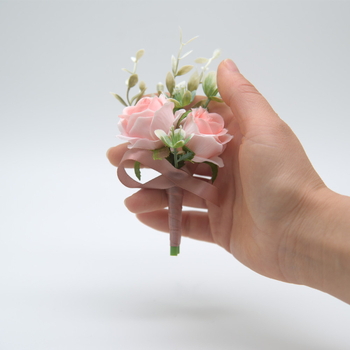 Esküvői koszorú a vőlegénynek és a tanúnak textile rózsával - Eternal Angel