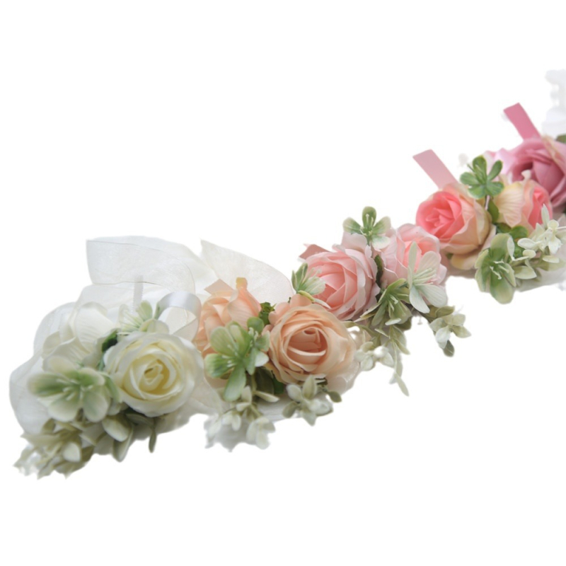 Esküvői koszorú a vőlegénynek és a tanúnak textile rózsával - Eternal Angel
