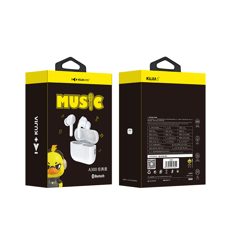 Kujia A200+ bežične TWS in-ear slušalice s aktivnim poništavanjem šuma, Bluetooth 5.3, trajanje baterije 4-8 sati, domet 10 m, dvostruki stereo zvuk