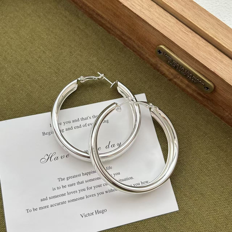 Shutong Geometriai fülbevalók, aranyozott réz, 925 ezüst posts, elektroplating, könnyű luxus stílus