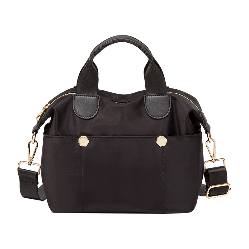 Geantă Tote din Oxford, stil urban minimalist, formă verticală pătrată, închidere cu fermoar