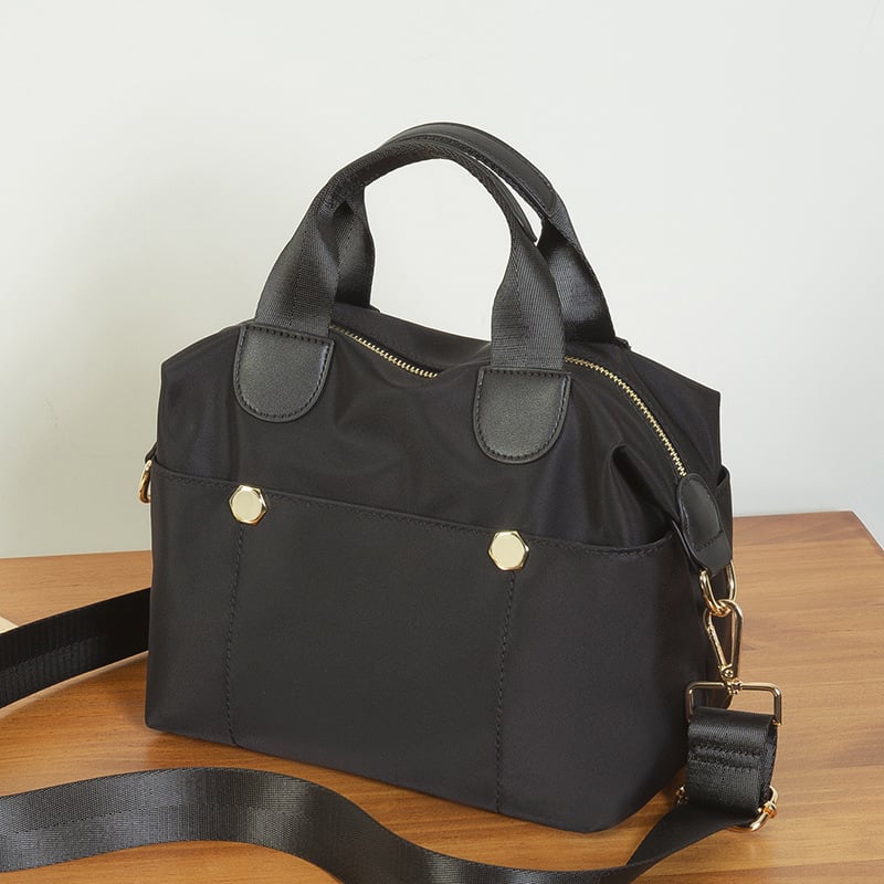 Geantă Tote din Oxford, stil urban minimalist, formă verticală pătrată, închidere cu fermoar