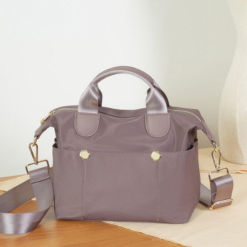 Geantă Tote din Oxford, stil urban minimalist, formă verticală pătrată, închidere cu fermoar