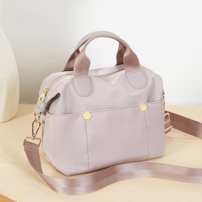 Geantă Tote din Oxford, stil urban minimalist, formă verticală pătrată, închidere cu fermoar