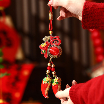 Pandantiv Anul Nou pentru Anul Calului pentru Mașină, Living și Hol — Finisare lucioasă, Vopsire, Stil desen animat cu frânghie de harnașaj, Lansare iarna 2024