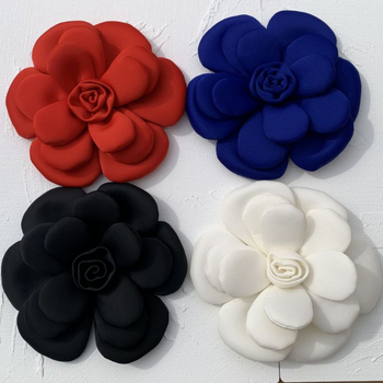 3D textil virág corsage, poliészter rost, női divat stílus, gyártási szám 25012, nyár 2025