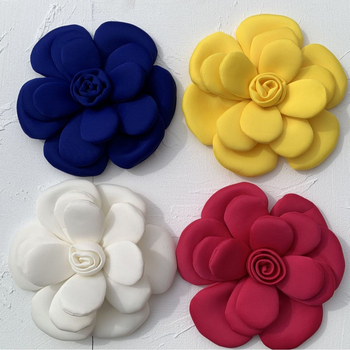 3D textil virág corsage, poliészter rost, női divat stílus, gyártási szám 25012, nyár 2025