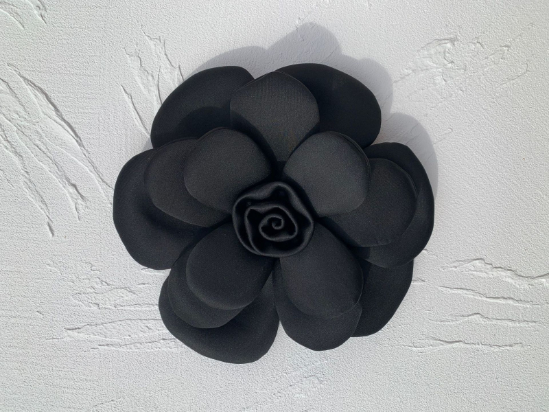 3D textil virág corsage, poliészter rost, női divat stílus, gyártási szám 25012, nyár 2025