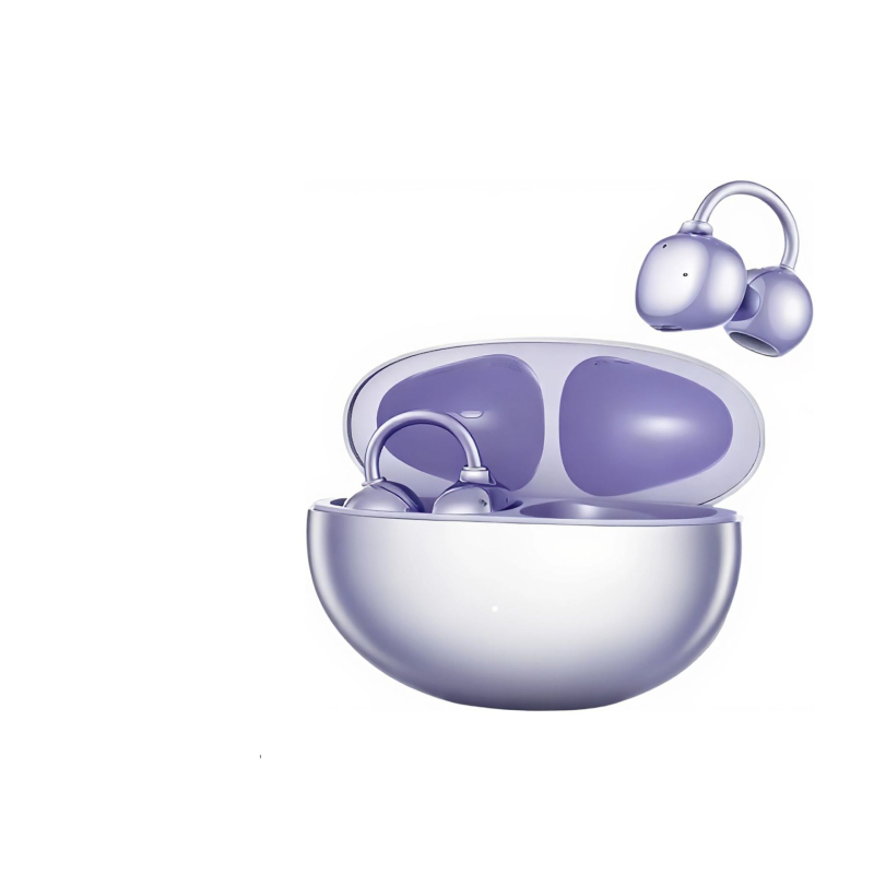 Cască Bluetooth clip-on cu conductivitate osoasă, design deschis pentru urechi, stereo bilateral, Bluetooth 6.0, autonomie 4–8 ore