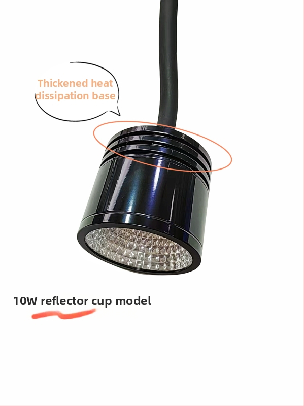Trojčlenný hliníkový obal lampy pre akvárium, sada 3 diely, model TN-T05, hliník 6063, eloxovaný povrch, COB-kompatibilné, 3W/5W/10W