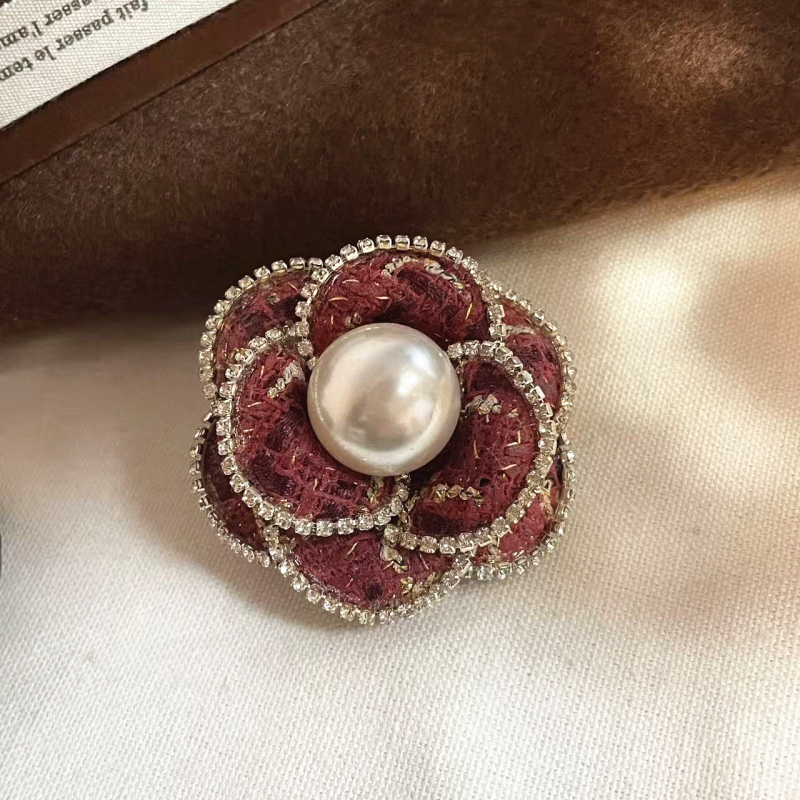 Ručna broš s cvijetom od tkanine, egzotični retro stil, za kapute, jesen 2025