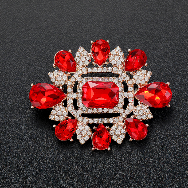 Κράμα ορθογώνια γεωμετρική καρφίτσα με ηλεκτροπλατιωμένο φινίρισμα, ρετρό στυλ αυλής, unisex.