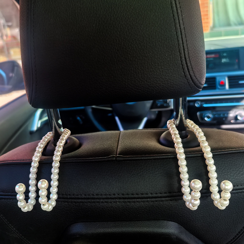 Автомобилна закачалка за облегалката на предното седло, компактна многофункционална закачалка, сплав, стил лек лукс, вътрешна декорация и съхранение