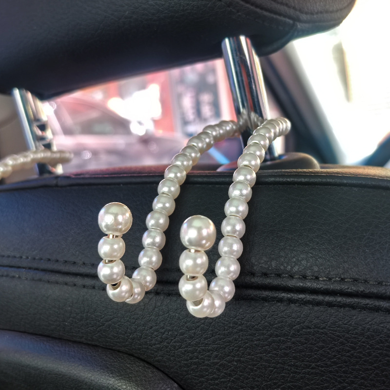 Автомобилна закачалка за облегалката на предното седло, компактна многофункционална закачалка, сплав, стил лек лукс, вътрешна декорация и съхранение