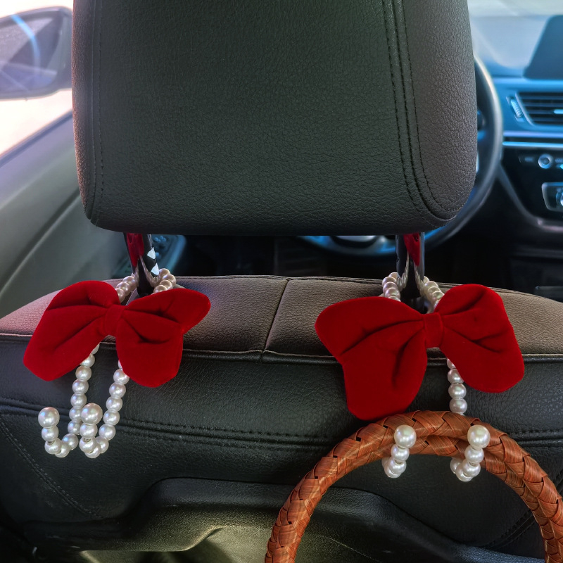 Автомобилна закачалка за облегалката на предното седло, компактна многофункционална закачалка, сплав, стил лек лукс, вътрешна декорация и съхранение