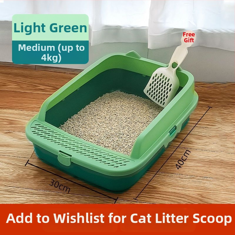 Коридорна напълно затворена котешка тава за пясък с дълъг канал и мирисоустойчив PVC