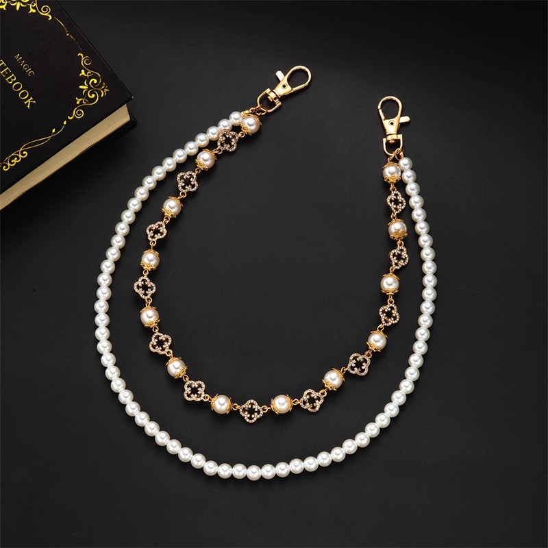 Sulamist taljeketi geomeetrilise unisex disainiga, rist ja tehislike pärlite briljantsed inkrustatsioonid naistele