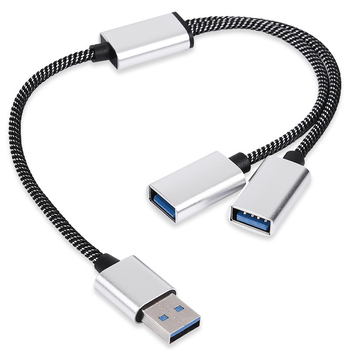 Divizor USB-C cu 3 porturi, USB 2.0, 480 Mbps, lungimi de cablu: 30 cm, 50 cm sau 1 m, Model H-111