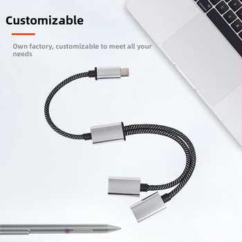 USB-C hub s 3 USB 2.0 porty, rýchlosť 480 Mbps, napájanie zo zbernice, kábel 30 cm — Model A-15