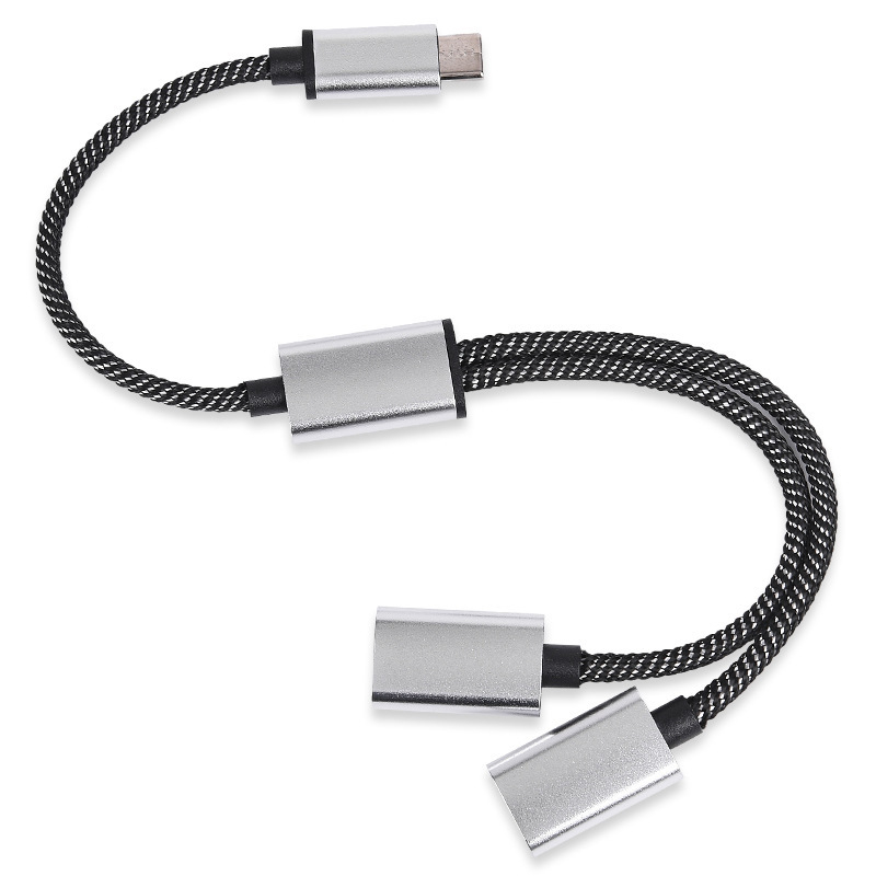 Hub USB-C cu 3 porturi USB 2.0, viteză 480 Mbps, alimentat prin bus, cablu 30 cm — Model A-15