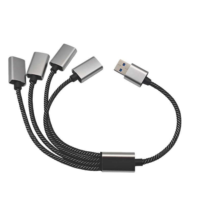 Hub USB-C cu 3 porturi USB 2.0, viteză 480 Mbps, alimentat prin bus, cablu 30 cm — Model A-15