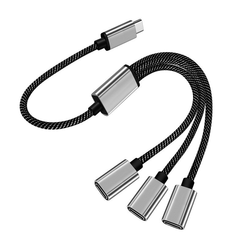 Hub USB-C cu 3 porturi USB 2.0, viteză 480 Mbps, alimentat prin bus, cablu 30 cm — Model A-15