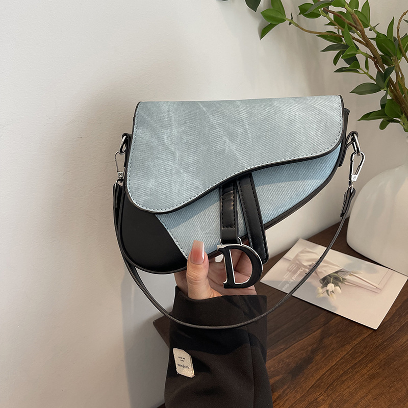 Ženska PU sedlo tašna, magnetsko zatvaranje, poliester podstava