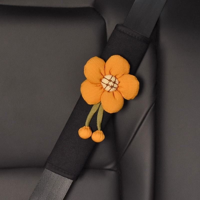 Poklopac za ramenski pojas automobila, motiv suncokret, mekan materijal Ice Silk