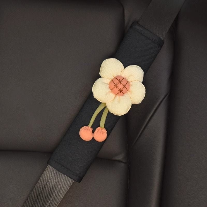 Poklopac za ramenski pojas automobila, motiv suncokret, mekan materijal Ice Silk