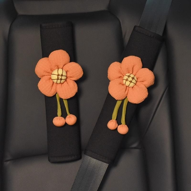 Poklopac za ramenski pojas automobila, motiv suncokret, mekan materijal Ice Silk