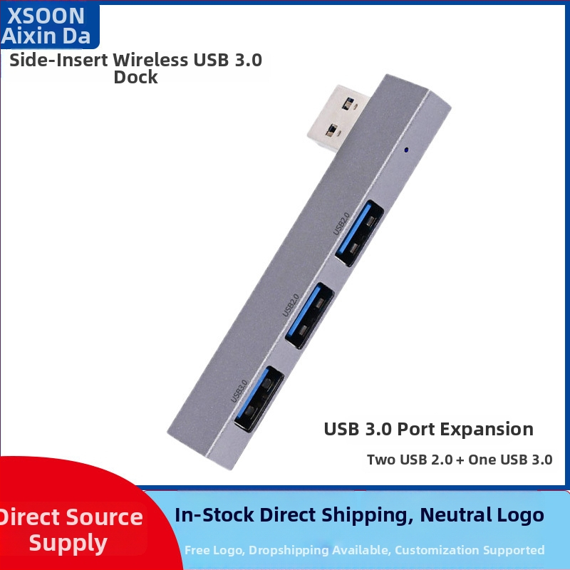USB 3.0 hub XS-889a, s 3 portami, USB 2.0/3.0 prenos, bez externého napájania