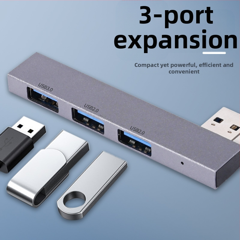 USB 3.0 hub XS-889a, s 3 portami, USB 2.0/3.0 prenos, bez externého napájania
